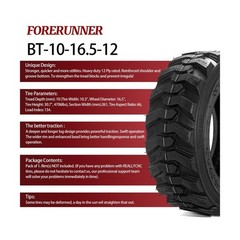 FORERUNNER 10-16.5 Skid Steer Tire (Pack of 1, Tubeless) | FORERUNNER 12 Ply …