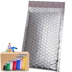 kettleband Size 4″ X 8″ 300 Pack-Metallic Bubble Mailers 7 Colors option #000