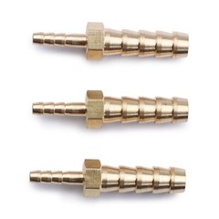 U.S. Solid 3pcs Brass Hose Barb Reducer Fitting Kits With 6 Clamps 1/4″ To 1/8″