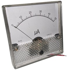 Ammeter DC 0-50µA Meter Movement, 1µA Resolution