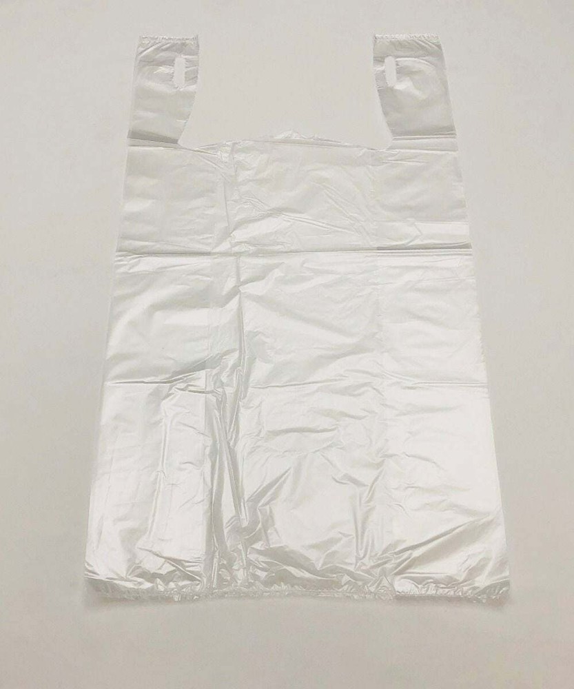 Oversize Standard Plain Natural Color Unprinted T-Shirt Bags – 13″ x 10″ x 23″ –