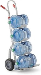 500 lb. Aluminum Water Bottle Hand Truck 10-inch Flat-Free Wheels U-Loop Handle