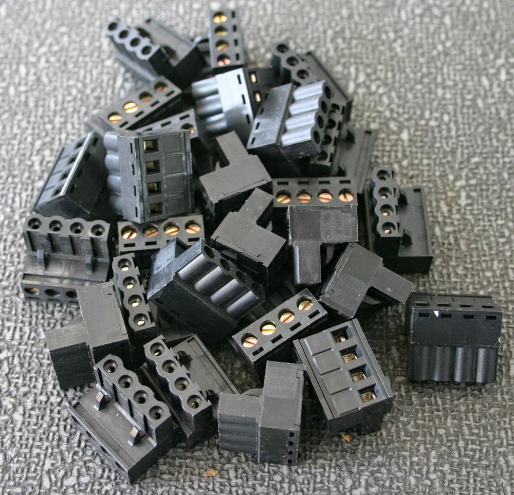 27 Pieces Vimex Pluggable Terminal Blocks 4 Position 5.0mm 2EDGK-5.0-04P-13 NOS!