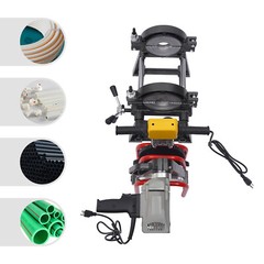 Pipe Fusion Welder 2 Clamps 63-200MM Manual PP PE HDPE Pipe Welding Machine 110V