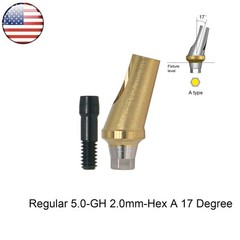 Regular 17°Angulated Angled Anatomic Abutment Osstem Hiossen Implants Ø4.5/5.0mm