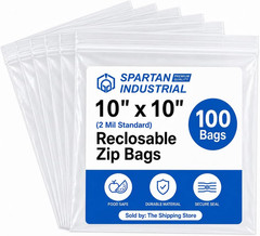 NEW 100 Pack Clear Zip Bags Resealable Plastic Storage Poly Bag 2.0 Mil