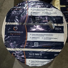 Copperweld 12/2 NM-B 12/2 + G | CU-CLAD AL | 600 V 250 FT Copper Clad Aluminum