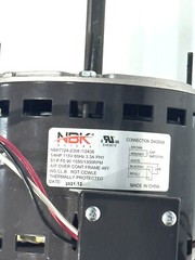 NBK MOTORS NBK7124-2308/12438 1/4HP 115V 60HZ, 1550/1300RPM