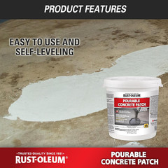 Rust-Oleum 369667 Pourable Concrete Patch, 5 Lb Pail, White