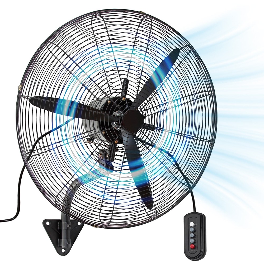 30 Inch Wall Mount Oscillating Fan 3 Speed Heavy Duty High Velocity Metal Fan