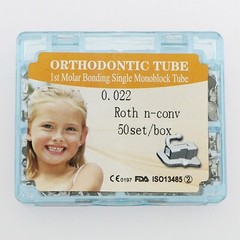 50 Sets Dental Orthodontic Buccal Tube 1st Molar U1L1 Roth 0.022 MIM Monoblock