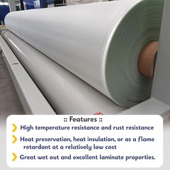 Fiberglass Mat Woven Roving Cloth 6 Oz, 18′ Long x 50″ wide Fiberglass Cloth