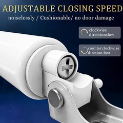 SUS 304 Stainless Steel Screen Door Closer, Adjustable, HoldOpen