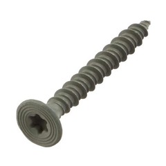 Ribbed Flat Head T25 Star Drive Cement Board Screw #9 x 1-5/8 in. (575-Pack)