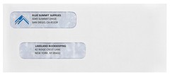 Blue Summit Supplies 5008 Self Seal Double Window Security Envelopes Designed