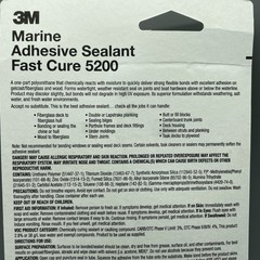 3M 5200 Marine Sealant Fast Cure White 3 oz Tube Fiberglass Adhesive Boat New