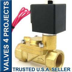 3/4″ 230 PSI Electric Solenoid Valve 110V / 120V AC BRASS FKM/VITON B22V NC