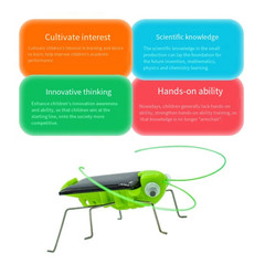 1pc Solar Grasshopper Toy Puzzle Eco-Friendly Educational Moving Toy for Kids