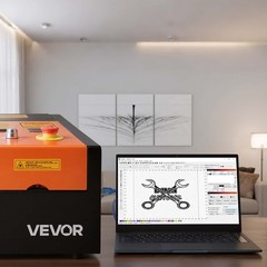 VEVOR 45W CO2 Laser Engraver 12 x 8 in Desktop Laser Engraving Cutter Machine