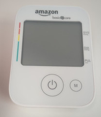 Amazon Basic Care Home Blood Pressure Monitor with Wide Range Arm Cuff