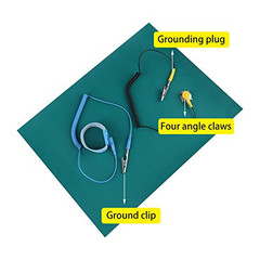 Anti-Static Wrist Strap ESD Ground Mat Set for Phone Repair, Computer & Electron