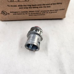(36) ARLINGTON FLEX 38AST-50 SNAP2 IT 3/8” CONDUIT CONNECTOR for Flex, AC & MCI