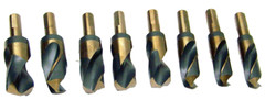 8 pcs Large Silver and Deming Industrial Cobalt Drill Bit Set 1-1/16” to 1-1/2”