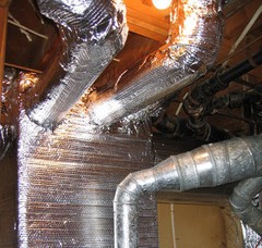 R12 HVAC Duct Wrap REFLECTIVE Insulation 2-Sided Foam Core 4FT X 20FT (10mm)