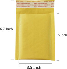 30Pcs 3.5X5 Inch Small Padded Envelopes Kraft Bubble Mailers Self Seal Shipping