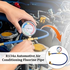 R134A AC Recharge Hose Kit with Gauge CarAir Conditioning PressureMeasuring Tool