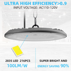 4Pack LED 300W UFO High Bay Lights Warehouse Factory Shop GYM Lamp Super Bright