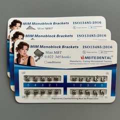 20 Sets Dental Metal Brackets MIM Monoblock Mini MBT 022 345 hooks Mesh Base