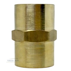 10 Pack 1/4″ x 1/4″ Female NPT Hex Coupling Pipe Fitting Brass Union Coupler