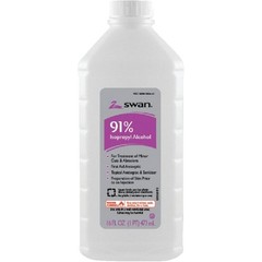 Swan 91% Isopropyl Rubbing Alcohol 1000032198 Swan, 16 Fluid Ounce