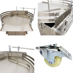 Round Bottles Accumulation Table 31.5in Bottle Turn Rotary Sorter w/Castors Move