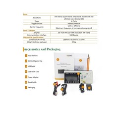 OWON Waveform Generator, 60MHz Bandwidth,300MSa/s Sampling Rate, 14 bits Vert…