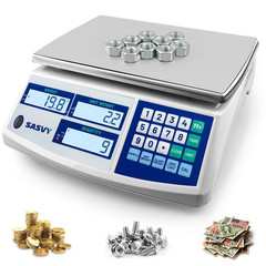 Counting Scale (66Lb/30Kg, 0.1G) Lb/Oz/Kg/G Industrial Digital Inventory Scale w