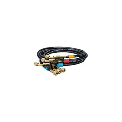 Fieldpiece HR3B Ball Valve Refrigerant Hose Set (3) with Color Tags – 1/4″ x 1/4