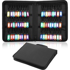 Portable Key Organizer with Handle, Zippered Key Case Organizer with 54 Key-H…