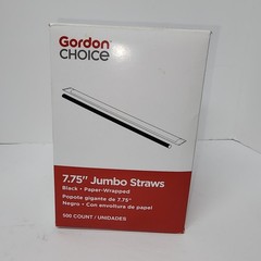 GORDON CHOICE JUMBO STRAWS 500 ct Wrapped New In Box