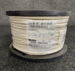 BELDEN BRAND NEW CABLE-1325A 009 1000–Two Pairs-Shielded-Plenum-White-1000’ Reel