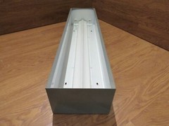 Globe Illumination Ceiling Light Fixture Fluorescent Fire Rated 36-in Gray/White