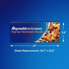 Kitchens Pop-up Parchment Paper Sheets, 30 Count, Fits Standard Baking Pans And