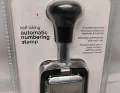 Office Depot Self Inking BLACK Automatic Numbering Stamp 841596 Factory Sealed!