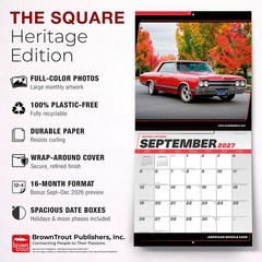 American Muscle Cars OFFICIAL | 2027 12×24″ (Hanging) Wall Calendar
