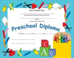 SHAPES ETC. 30pcs Preschool Diploma Recognition Certificates 11inx8.5in Color…