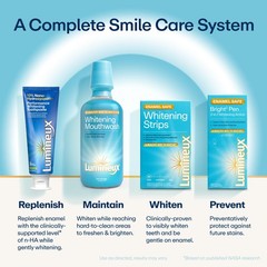 Lumineux Teeth Whitening Strips Kit – 9 Treatments 1 Count (Pack of 9), Clear