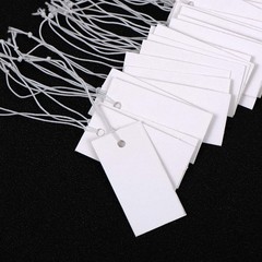 Shappy 300 Pcs 0.8 x 1.58 Inches White Price Display Tags Marking Labels Disp…
