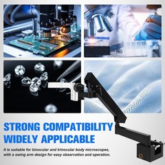 Articulating Holder Stand with Table Clip Swing Arm Stand for Digital Microscope