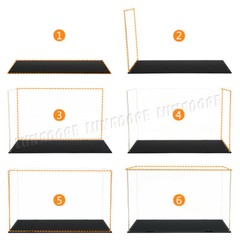 Large Acrylic Display Case Box Collectibles Diecast 1/18 Dustproof Self-Install